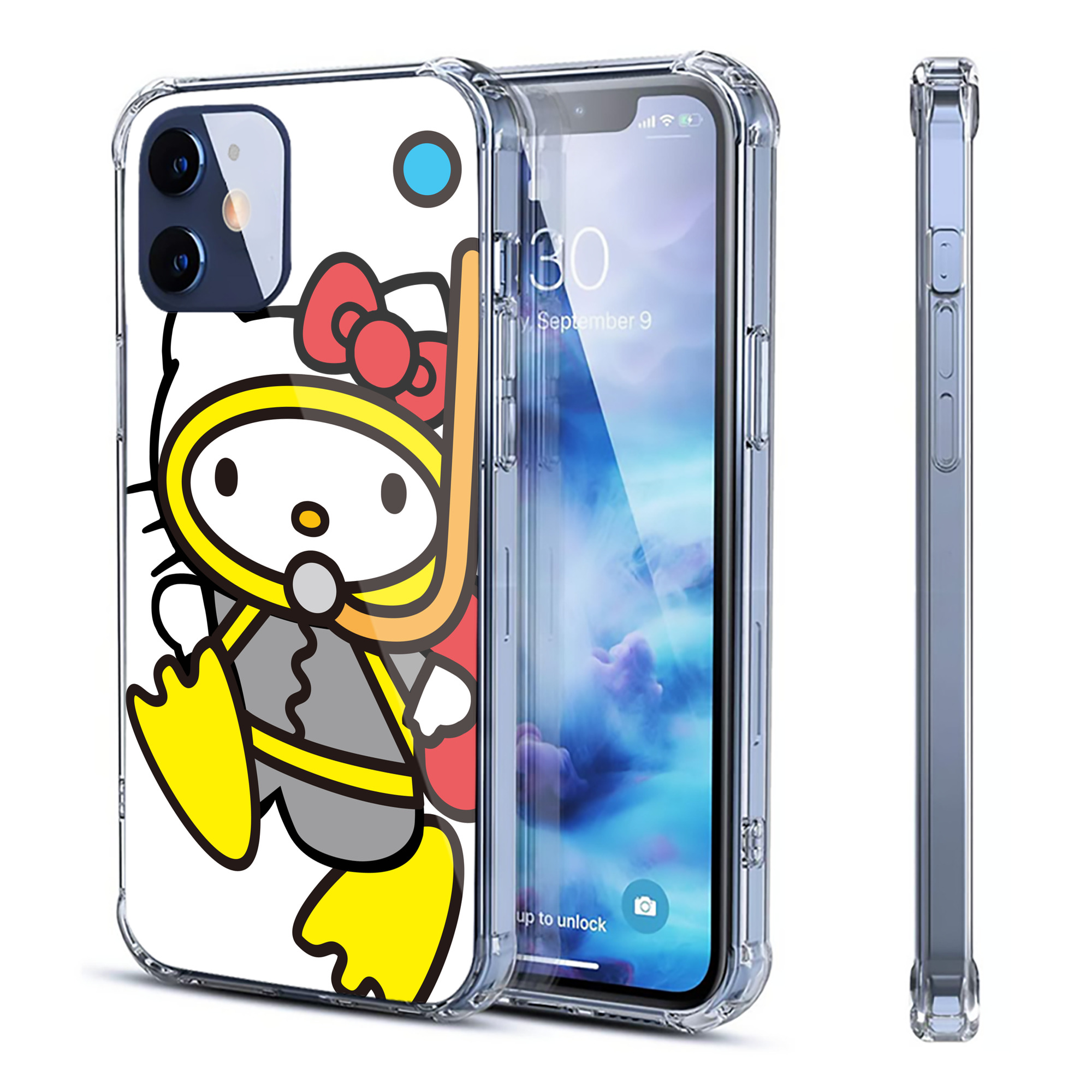 （画像用） Hello Kitty ハローキティ 【iPhone 12シリーズ対応】透明スマホケース（クリアソフトケース）